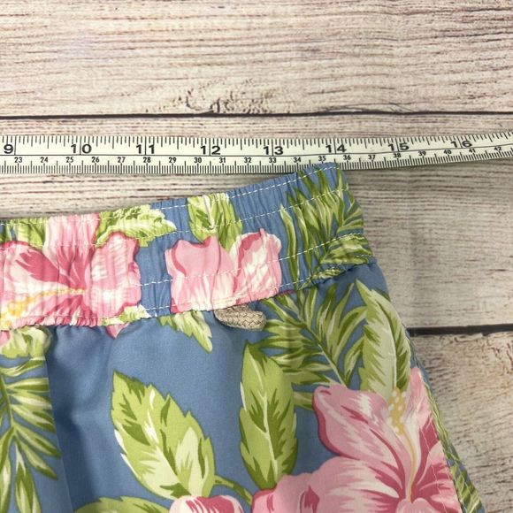 Polo Ralph Lauren Mens Blue Pink Floral Hawaiian Swim Trunks Size S - Picture 10 of 12